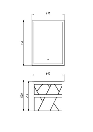 Тумба под раковину ASB-mebel  Диана 60 12027